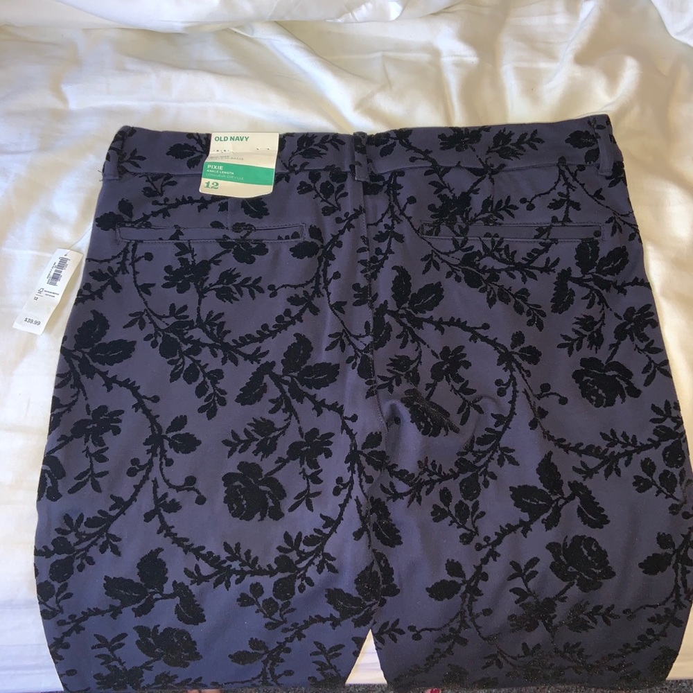 Navy and black ankle pants